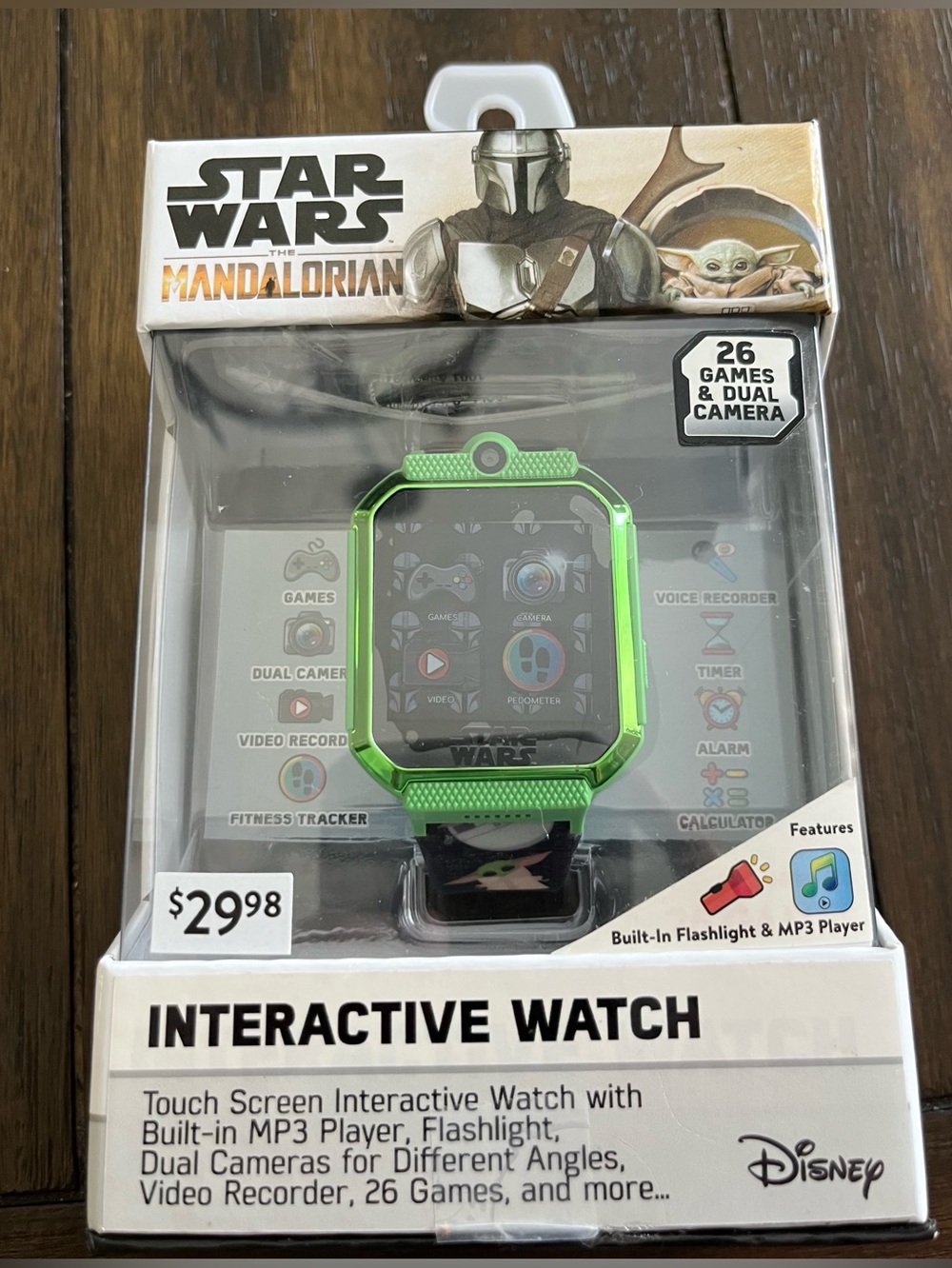 Star Wars The Mandalorian: Interactive Watch - Touch Screen- 26 Games - MP3